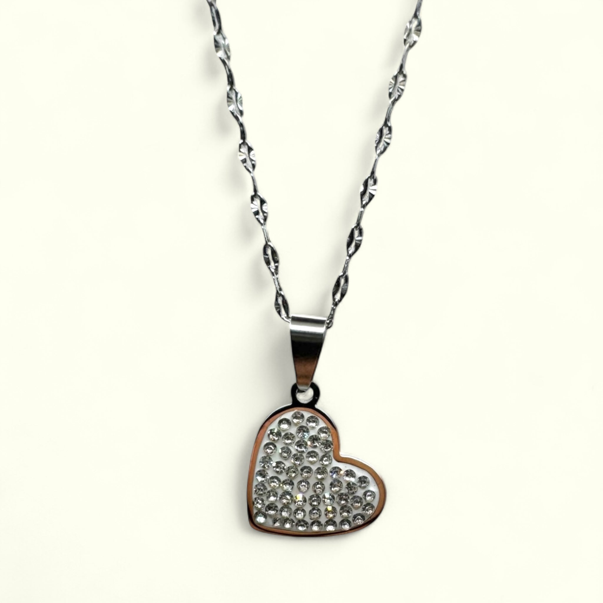 Collana cuore di strass Sharifa Crystals